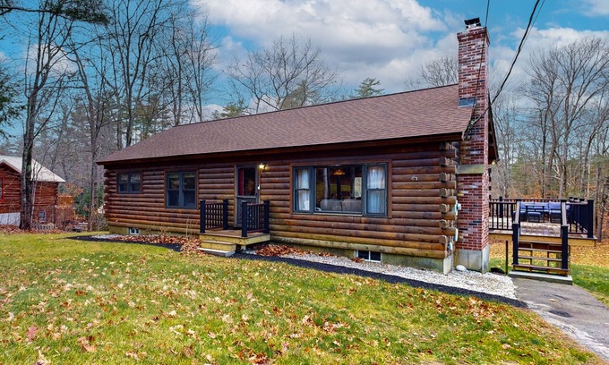 Barnstead Maison | Cozy Retreat with Spacious Deck, Firepit, and Outdoor Adventures Nearby