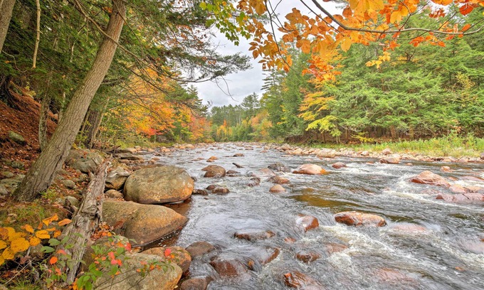 Glenfield Cabine | Cozy, Rustic Adirondack Riverfront Log Cabin, Rapids, Near Horse and ATV trails