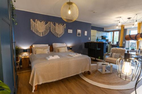 Zummeterhof Appartement | Cozy Souterrain Terrasse Garten Panoramablick