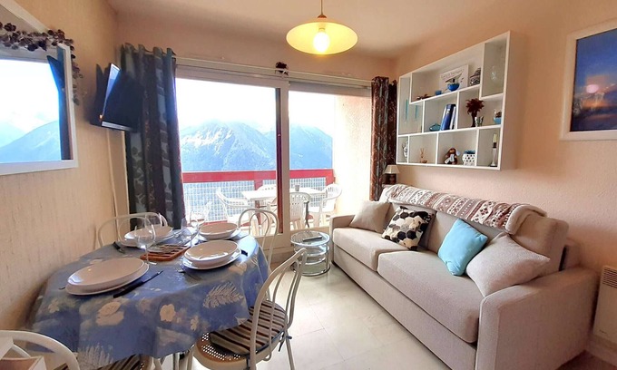 Pla d'Adet Appartement | Studio cosy 4 couchages à Saint-Lary-Soulan avec kitchenette équipée