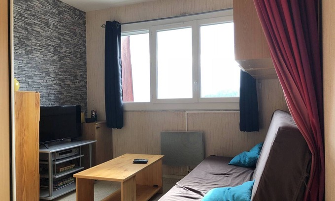 Arette Appartement | Studio 6 pers, à côté des pistes, parking & ascenseur, casier à skis, proche commerces