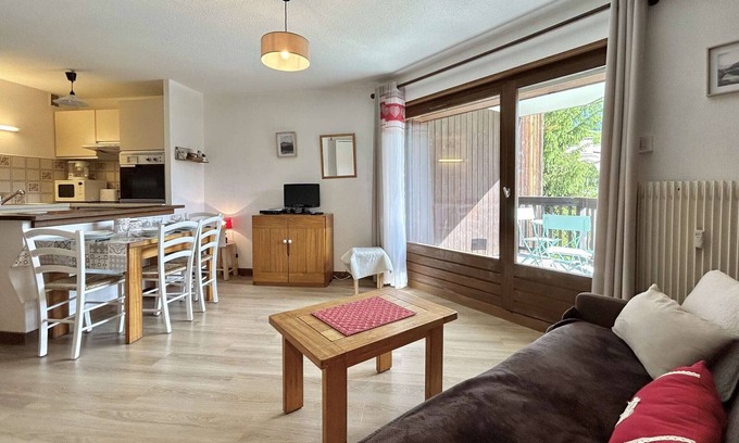 Megeve Appartement | Studio avec Piscine Chauffée, Tennis & Balcon - 4 Couchages à Megève