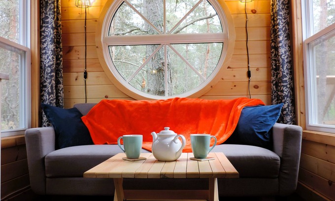 Joly Cabine | Glamp at Tiny Eco Cabin in the Woods | Nature Shower| Wi-Fi | Near Parks & Lakes