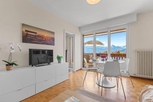 Randogne Appartement | Crans-Montana - studio - 2 personnes - balcon avec superbe vue