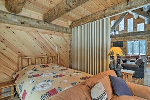 Tustin Maison | Custom Log Cabin with Deck and 45 Acres By Pine River!