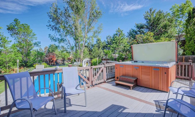 Briargate Maison | Deep Blue! Poolside Fun w/ Hot Tub & Playground