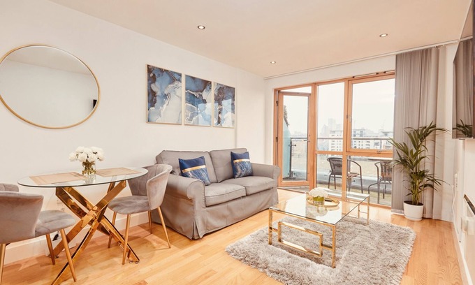 Leeds Appartement | Appartement-Vue sur la rivière-de Luxe-Salle de bain privée séparée