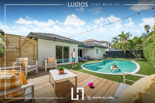 Richmond West Maison | Deluxe Miami House w 5BR Mini Golf & Heated Pool L62