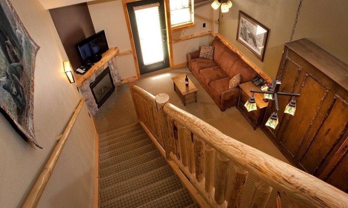 Blodgett Mills Copropriété | Log Cabin Decor - Studio de luxe | Parc aquatique, spa et restaurants sur place