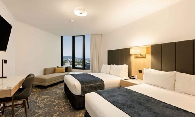 Spring Hill Hôtel | Deluxe Twin Room w Balcony CBD Brisbane