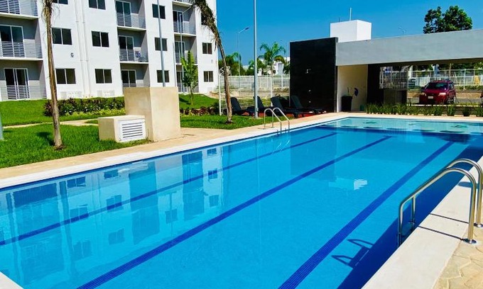 Cancun Appartement | Departamento nuevo, 3 habitaciones, justo en frente de alberca