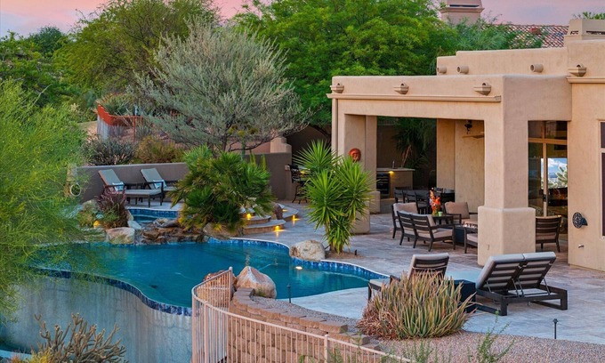 Mirabel Village Maison | Desert Mirage Retreat | Luxe Pool, Hot Tub, Views & Chic Comfort