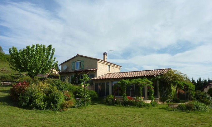 Saint-Andre-de-Cruzieres Maison | Maison isolée proche Barjac pour 13 personnes avec piscine.