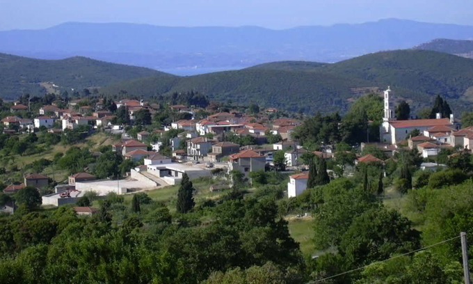 Lafkos Appartement | Maison individuelle neuve avec une vue panoramique imprenable sur le village et la mer