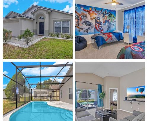 Clear Creek Maison | Disney Themed House Free Heated Pool close Disney 5br 9bd