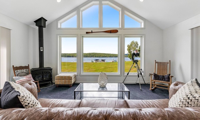 Neshobe Beach Maison | Dog-friendly lake escape with sunroom, high-speed WiFi, water views & central AC