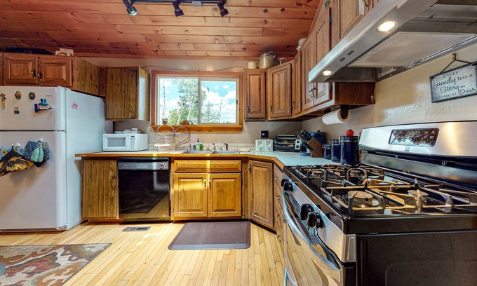 Sanbornville Cabine | Dog-friendly lakefront cabin with loft, gas grill, lake views, wood stove, porch
