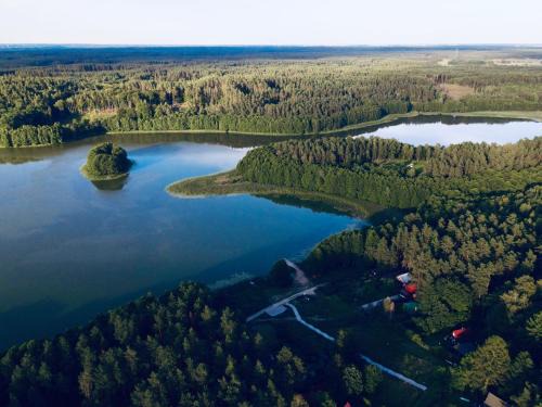 Woryty Chalet De Ski | Dom letniskowy ogród jezioro las Warmińsko Mazurskie