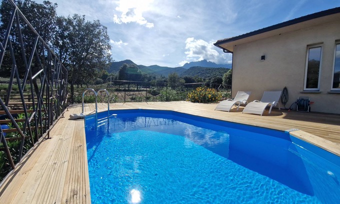 Moltifao Maison | Domaine U FILANCIU - Maison Chiara avec piscine à Moltifao- Centre Corse