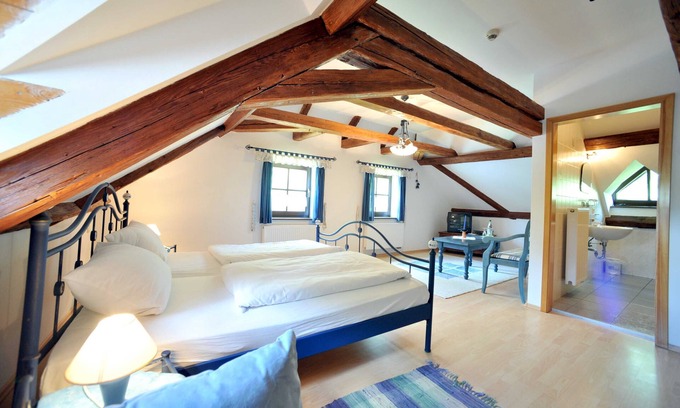 Rosenbach/Vogtl. Maison | Doppelzimmer - Hellblaues Zimmer - Gasthof Teichmühle