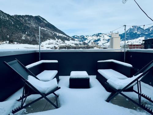 Brunnen Appartement | Dora o wellness o mountainview o lake Lucerne
