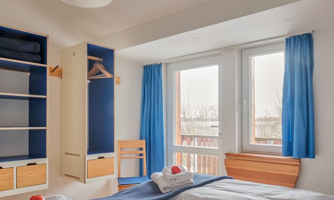 Schwerin Appartement | Chambre Double 2 - Bleu - Vacances à la Ferme Biologique