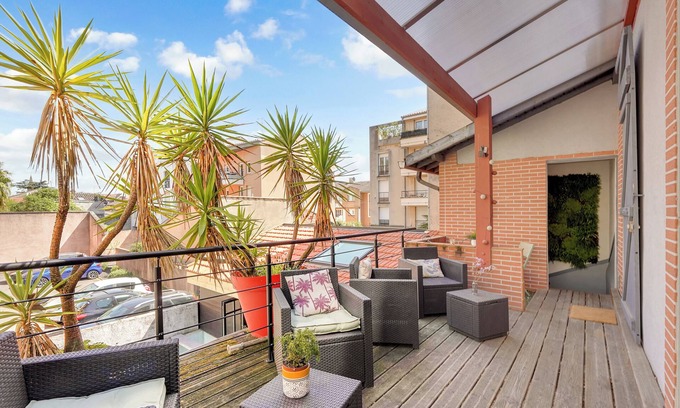 Minimes - Barriere de Paris Appartement | Duplex au cœur des Minimes, à proximité immédiate du Canal du Midi et du métro.