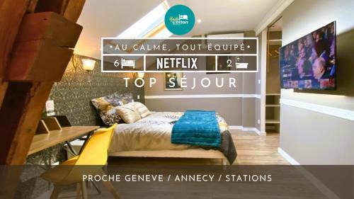 Fillinges Appartement | Duplex cosy - entre lacs et montagnes - Fêtes interdites