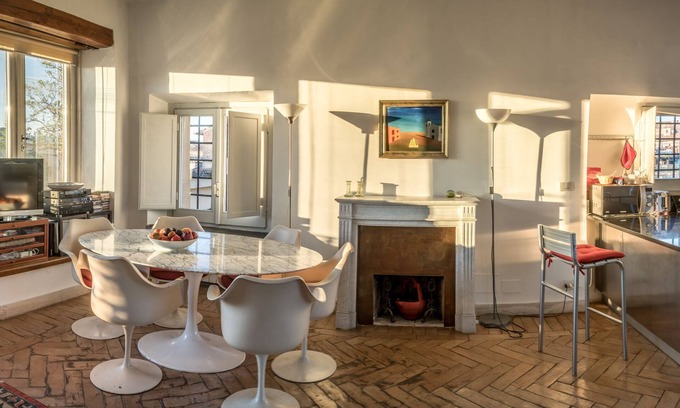 Rione IX Pigna Appartement | Terrasse du Panthéon Duplex Vue panoramique sur le dôme de San Peter, le Panthéon et