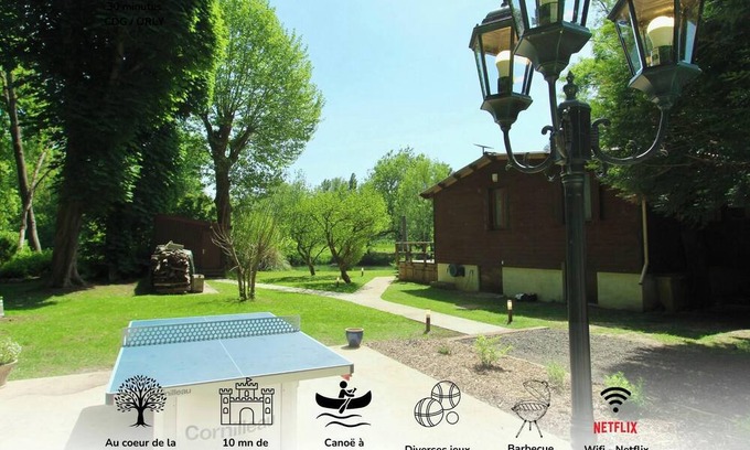 Bourron-Marlotte Maison | "Eau petit bois" House on the banks of the Loing (with canoe)