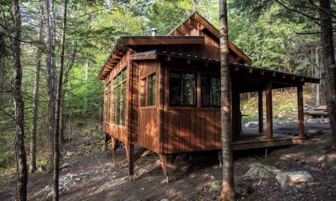 Saint-Etienne-De-Bolto Cabine | Eco-gîte with panoramic view: La Petite Nyctale