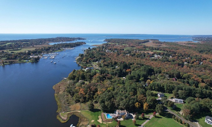 Pawcatuck Maison | Elegant Waterfront Estate On 2 Acres ~ Private Pool ~ 12 min from Mystic!