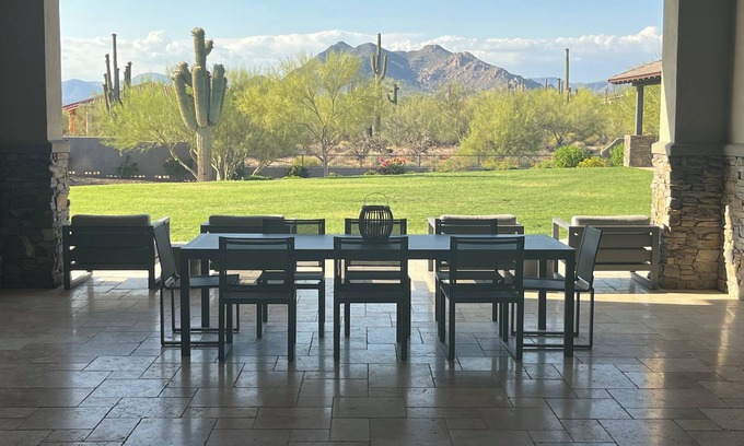 Desert View Village Maison | EVENT-FRIENDLY!nBlack Mountain View +Full Guest House +Huge Outdoor Event Space