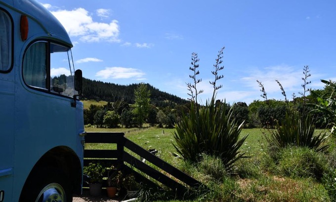 Northland Maison | Evi the school bus at Oromahoe Downs Farm