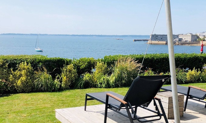 Concarneau Appartement | APPARTEMENT VUE MER PANORAMIQUE 180 JARDIN- Accès direct mer