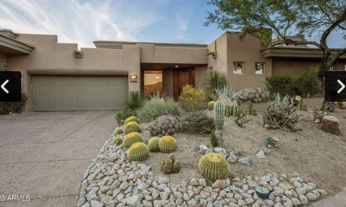Desert Mountain Maison | Exclusive Desert Mountain, Scottsdale Double Master Suite with fireplace.