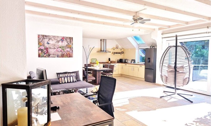 Stockstadt am Main Appartement | Exclusive stylish cozy family friendly apartment. Apartment 110sqm, close to the city, close to the forest, office