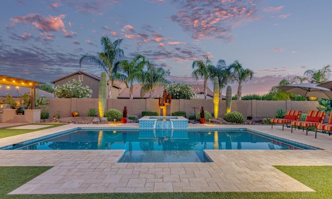 Queen Creek Maison | Executive Luxury Rental! Stunning Heated Pool/Spa Home and Backyard!