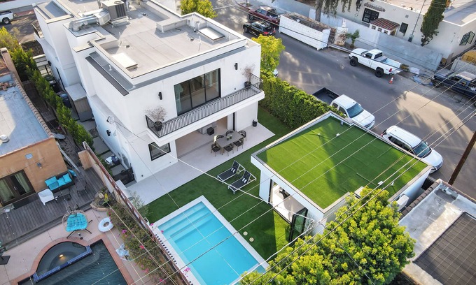Beverly Grove Maison | Expansive 6-bedroom residence in prime West Hollywood, bright open living,