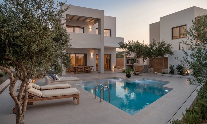 Tavronitis Villa | Exquisite Chania Estate | Villa Beerus | 8 Bedrooms | Spacious Outdoor Area with Three Private Pools and Sea View | Platanias | Tavronitis