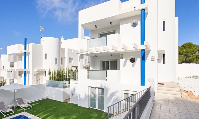 Cala Vadella Villa | Fabuleuse villa moderne, à 10 min à pied de Cala Vadella, piscine privée.