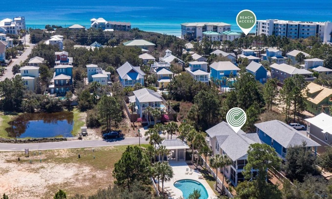 Village of Sugar Beach Maison | Summer Dates Available! Seagrove Beach Cottage! 2 Blocks from Beach Access! Community Pool!