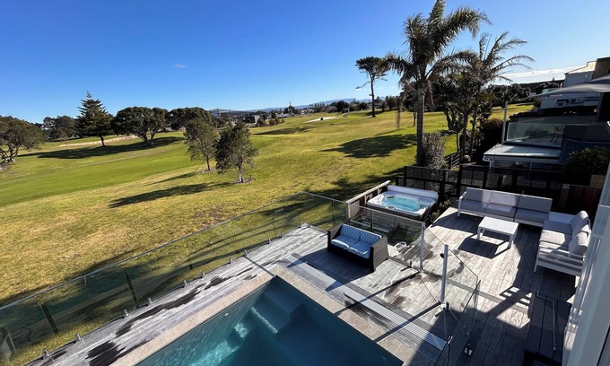 Mount Maunganui Maison | Family Paradise - 2 dwellings, Golf course views and beach across the road.