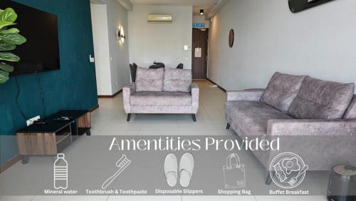 Tanjung Bungah Appartement | Family Seaview Suite with 3 Rooms by The Only Bnb