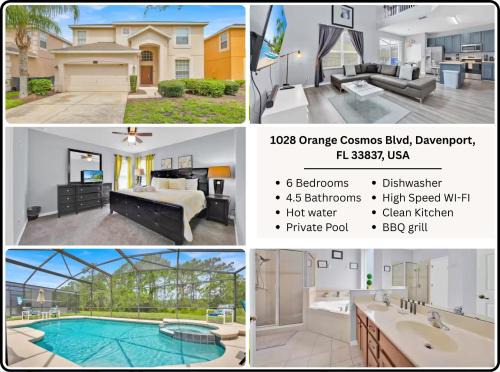 Watersong Maison | Family Villa with 6 Bedrooms Pool Spa and Game Room in Gated Resort