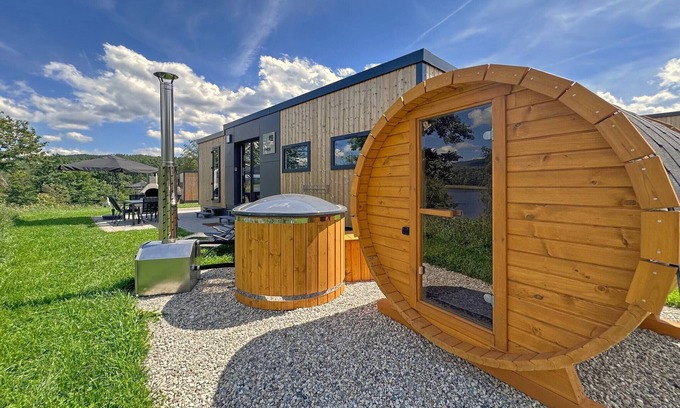 Neunburg vorm Wald Maison | Feriendorf Seeblick Chalet avec sauna et bain א remous