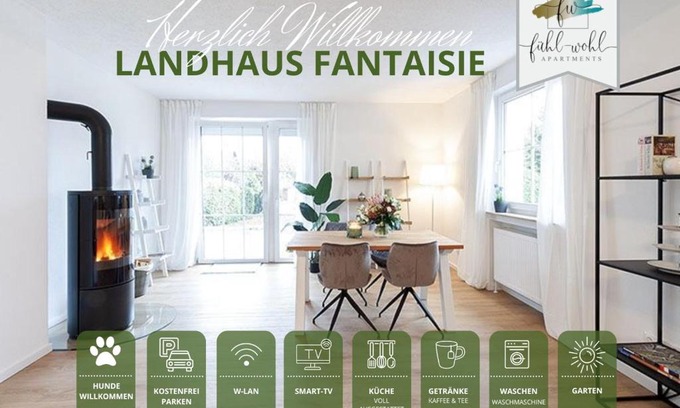 Eckersdorf Maison | Ferienhaus Fantaisie - Wohnen nahe Schlosspark -Stadtgrenze Bayreuth für 1-5 Pers, Hunde willkommen, voll eingezäunt