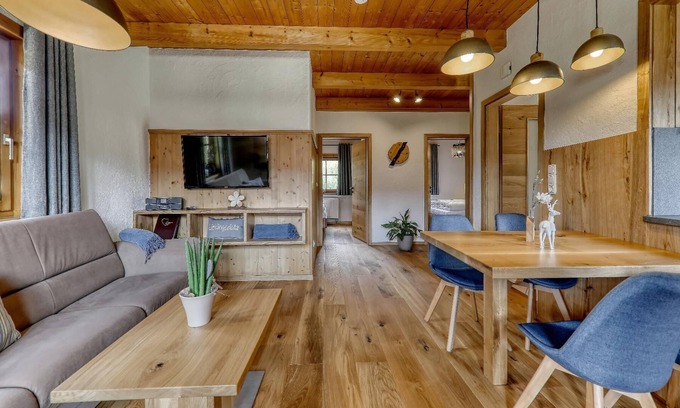 Barnzell Appartement | Cottage dans la construction en bois avec terrasse