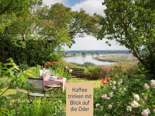 Lebus Maison | Ferienhaus Lebuser Land für bis zu 4 Personen mit 1300 qm Garten und Privatsauna, grandiosen Blick über die Oder, sonntags late check out bis 18 Uhr inklusive