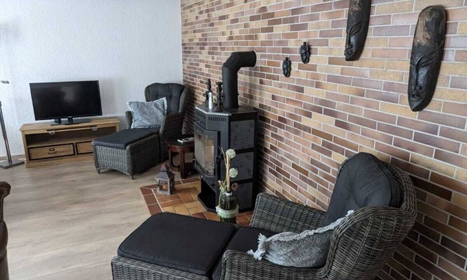 Neuenkirchen Appartement | Ferienwohnung Gartenblick auf Rügen, Ruhige Lage am Boddenhaustierfreundlich